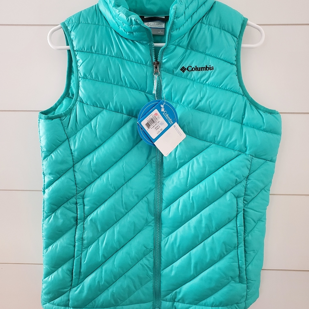 NWT Columbia Powderlite Vest Large Turquoise